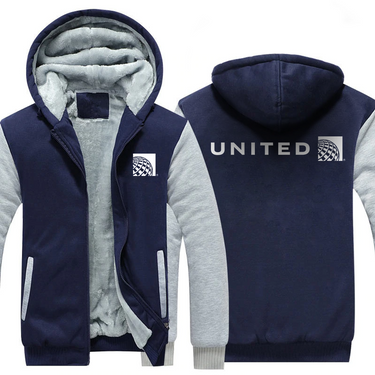 UNITED AIRLINES JACKETS FLEECE SWEATSHIRT